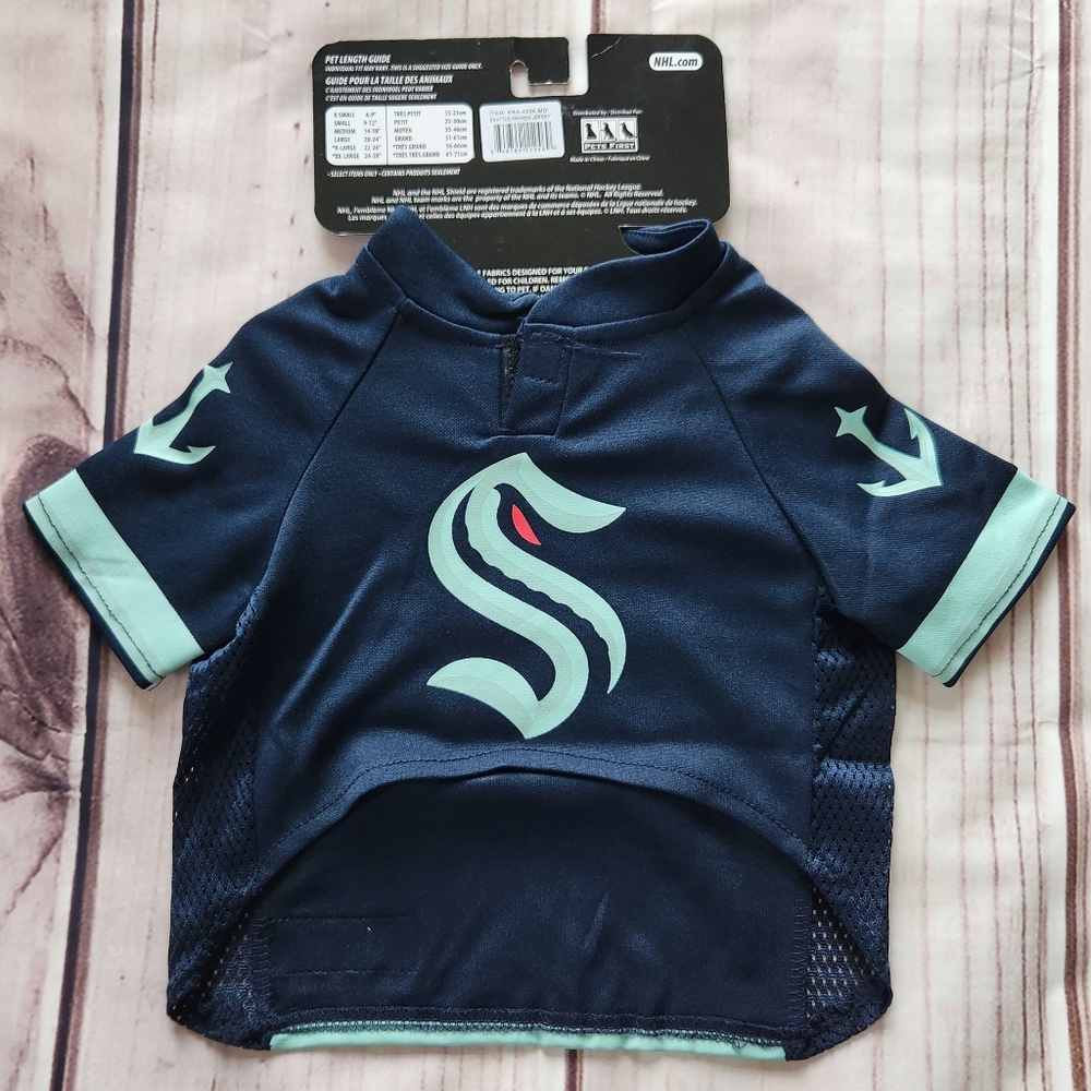 NWT NHL Seattle Kraken Pet Jersey Officially Licensed Dog Cat Shirt Size Medium - Picture 8 of 11